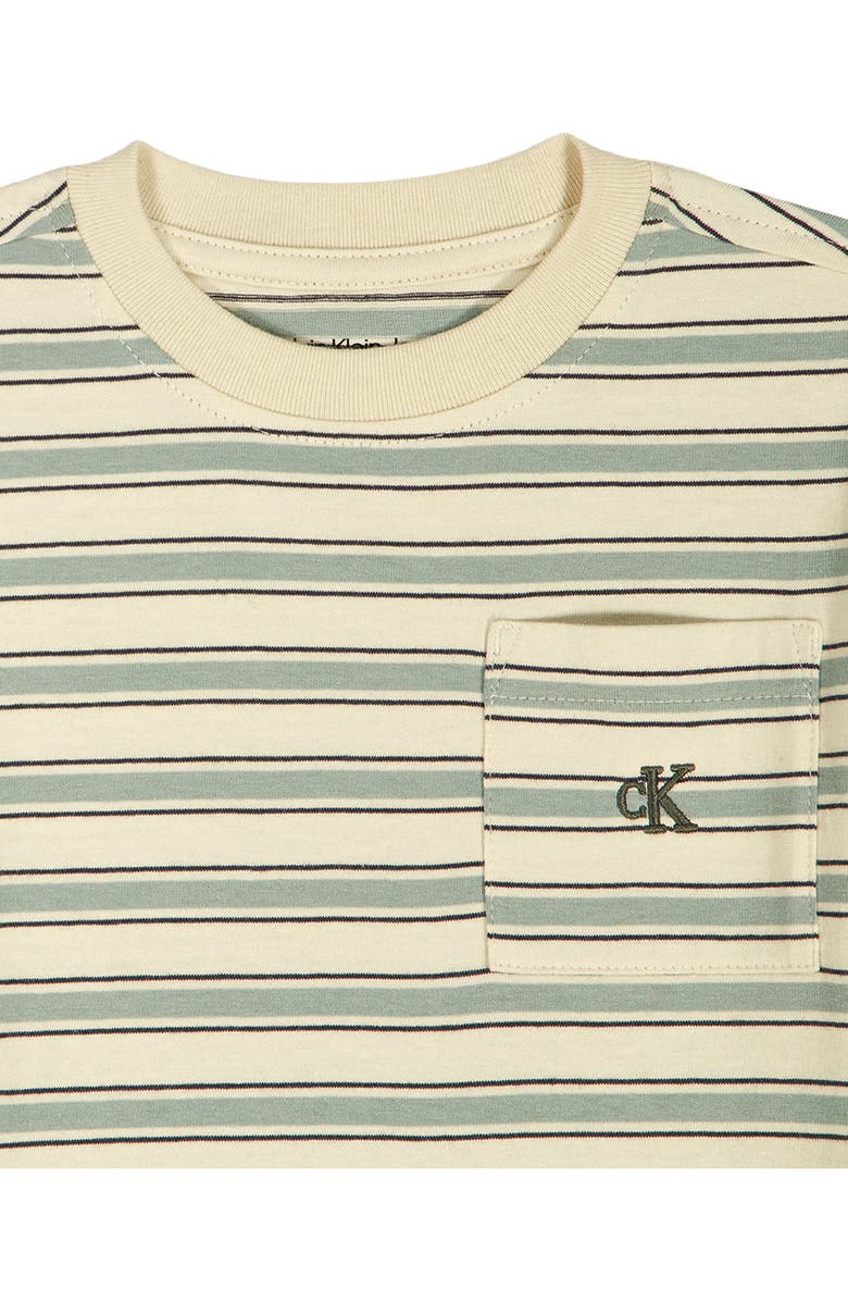 Calvin Klein Short Sleeve T-Shirt & Shorts Set, Alternate, color, Olive Multi