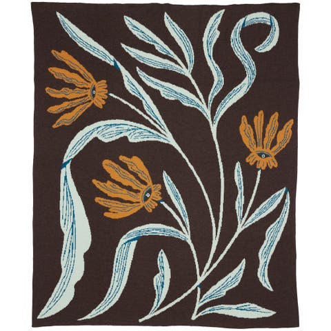 Flora Vision Knit Throw Blanket