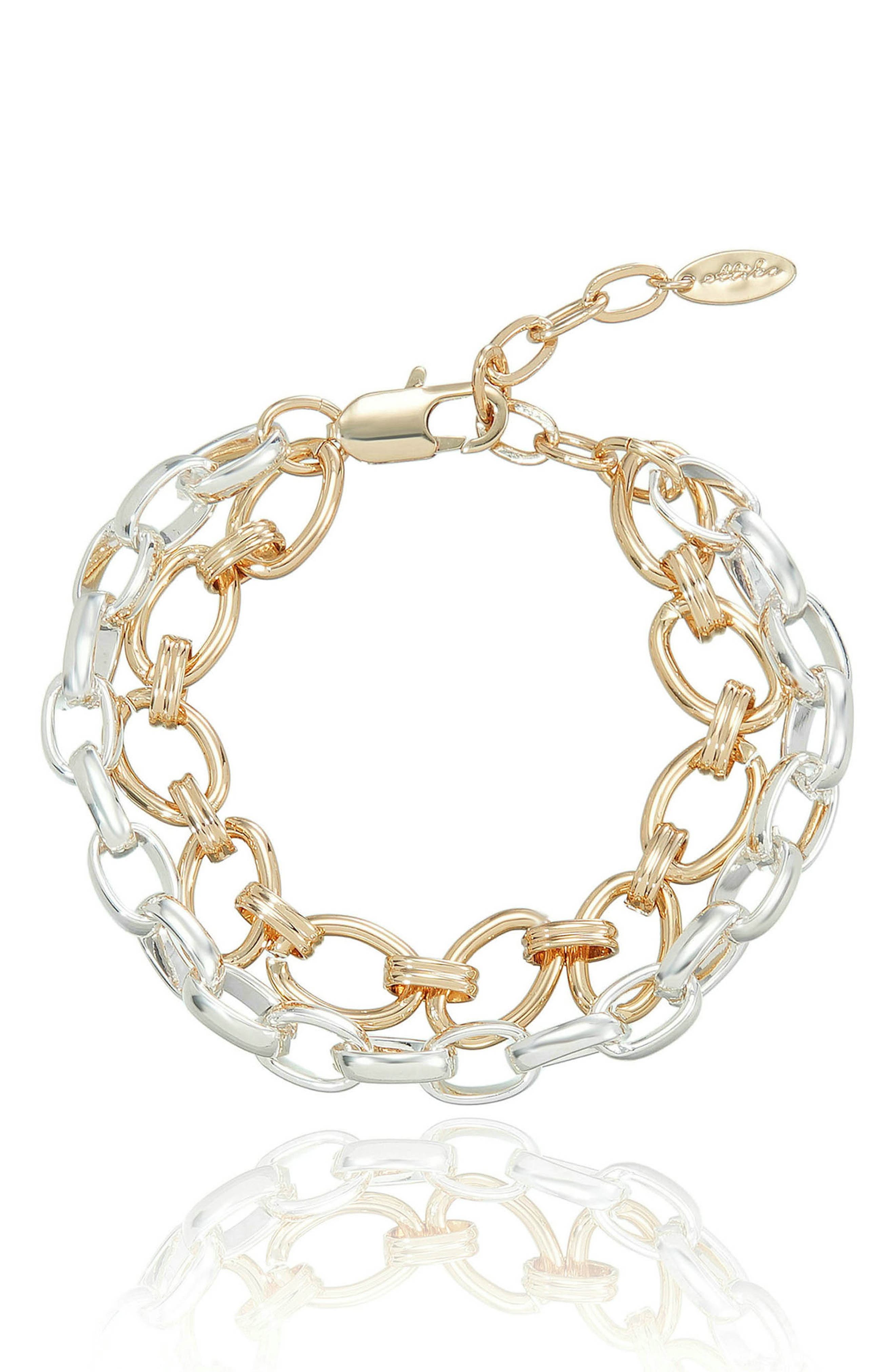 Mixed Metal Chain Bracelet