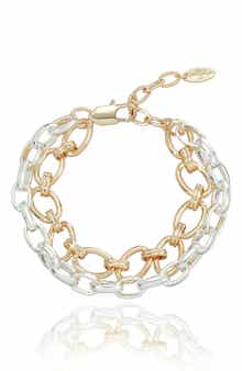 Mixed Metal Chain Bracelet