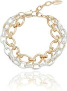 Ettika Mixed Metal Chain Bracelet