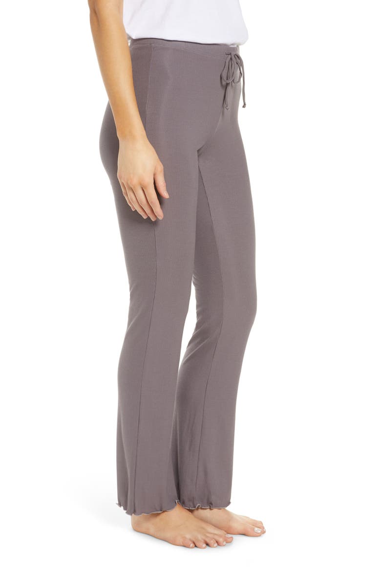 Second Skin Rib Pajama Pants, Alternate, color, RABBITT