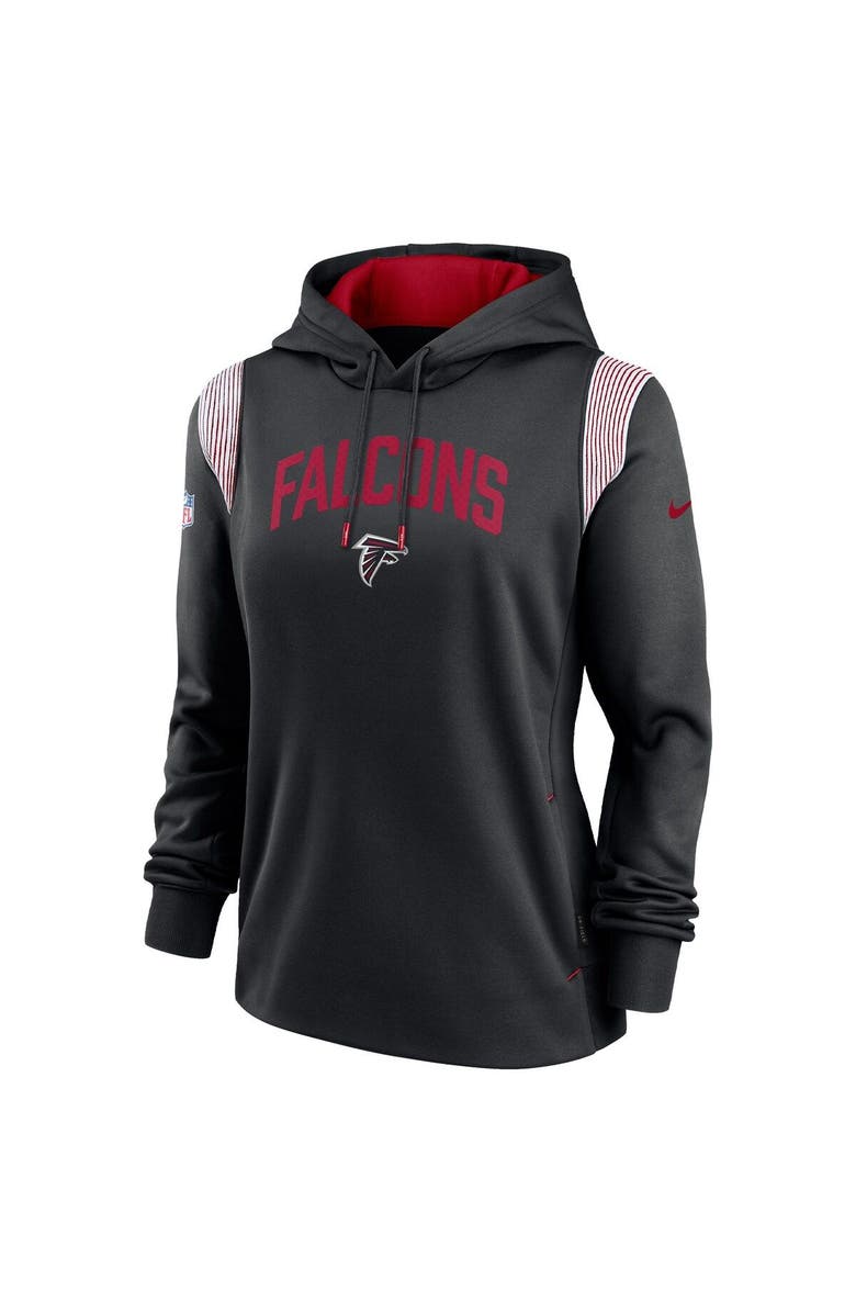 Nike Women's Nike Black Atlanta Falcons Sideline Stack Performance Pullover Hoodie, Alternate, color,