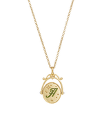 Fable England A Initial Anemone Gold Spinner Chain Necklace