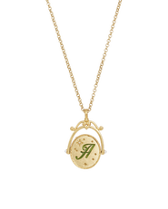 Fable England A Initial Anemone Gold Spinner Chain Necklace