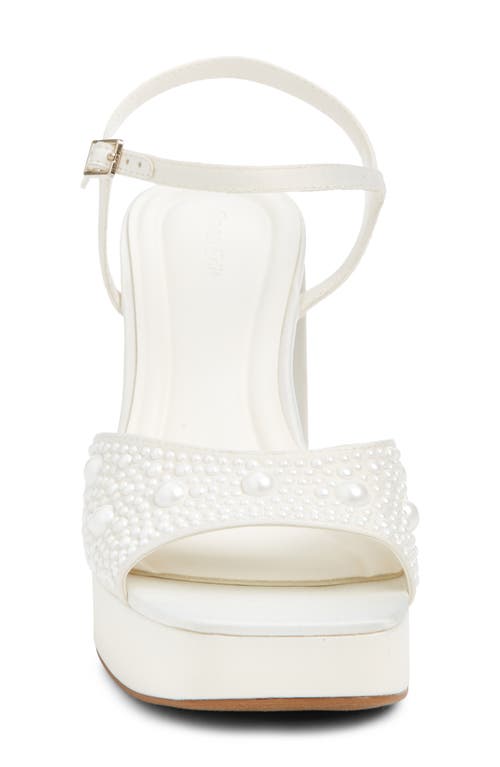 Open Edit Whitney Block Heel Sandal In White Pearl