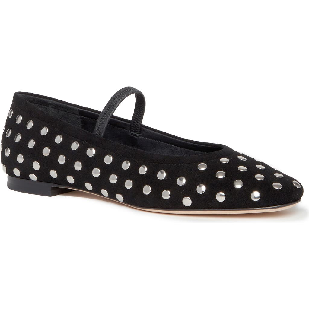 Paige Joya Stud Mary Jane Flat In Black