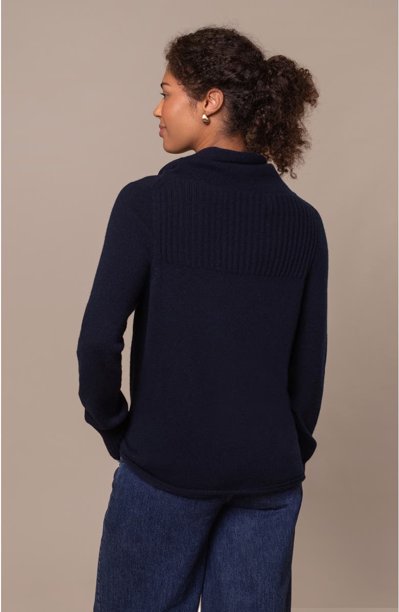 Celtic & Co. British Supersoft Slouchy Cowl Neck, Alternate, color, Dark Navy