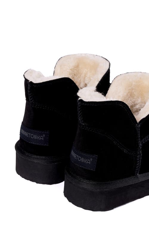 Minnetonka Mavie Faux Fur Bootie In Black