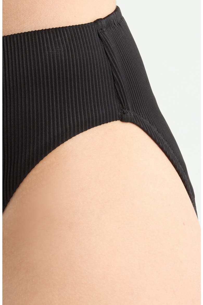 High Waist Bikini Bottoms, Alternate, color, BLACK