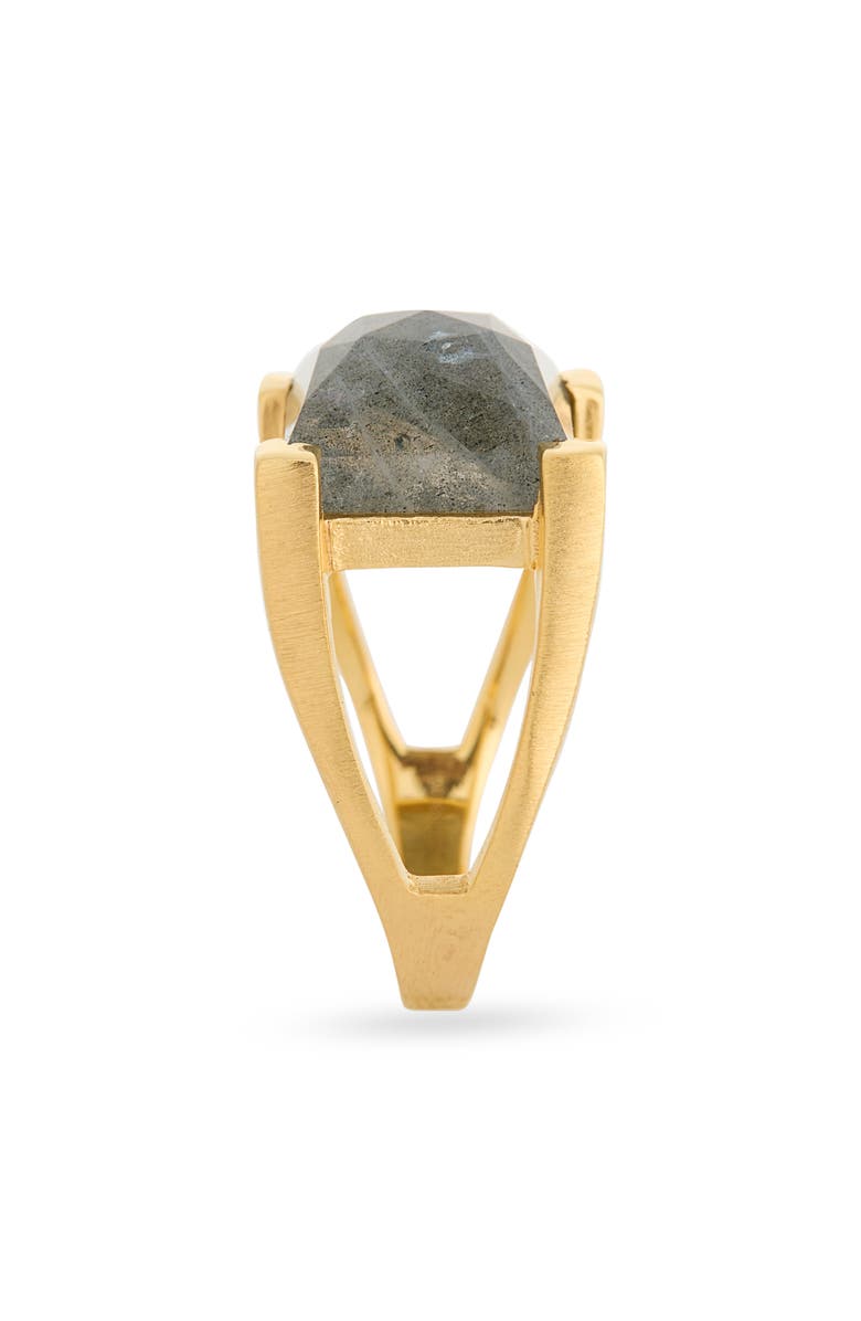 Dean Davidson Mini Plaza Labradorite Ring, Alternate, color, Labradorite/ Gold