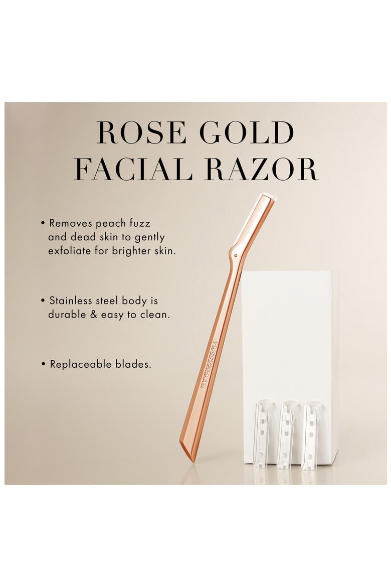 Rose Gold Facial Razor, Alternate, color, NO COLOR