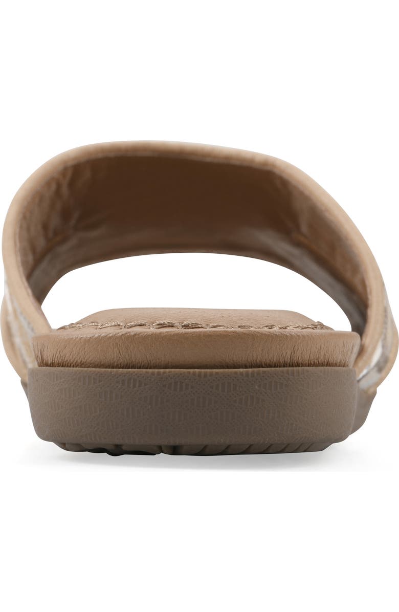 CLIFFS BY WHITE MOUNTAIN Frankly Slide Sandal, Alternate, color, Natural/ Multi/ Raffia
