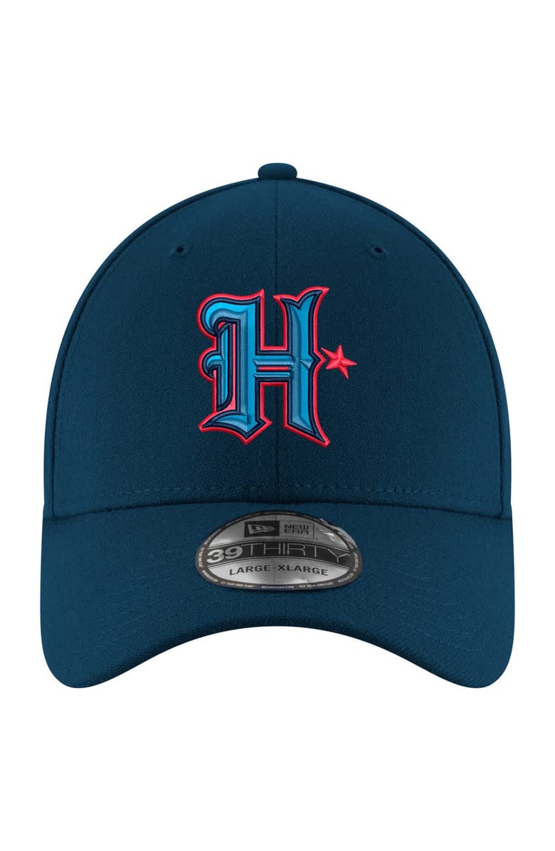 New Era Men's New Era Navy Houston Texans Throwback Crawl Standard 39THIRTY Flex Hat, Alternate, color,