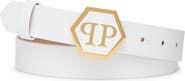 PHILIPP PLEIN Leather Belt Hexagon Luxe Women