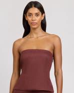 Onia Strapless Peplum Top