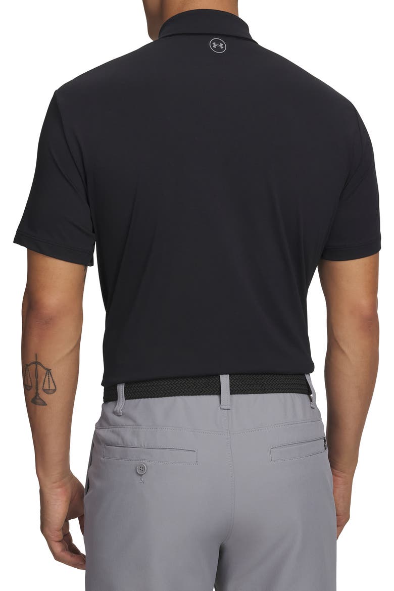 UA ArmourDry Solid Performance Golf Polo, Alternate, color, 001 BLACK