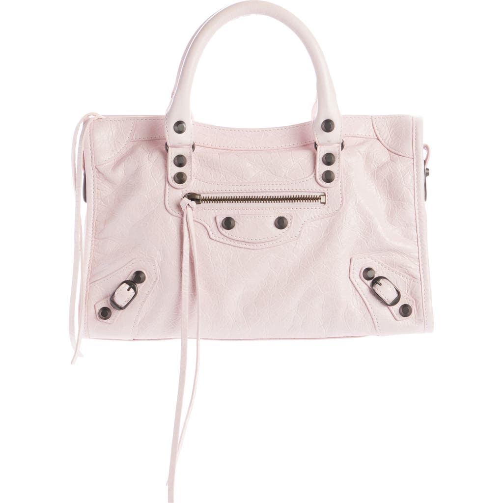 Balenciaga Small Le City Leather Satchel In 5723 Petal Pink