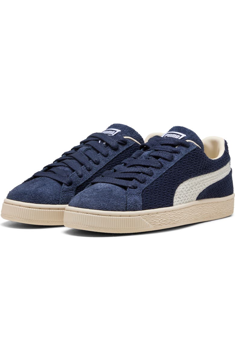 PUMA Suede Crochet Sneaker, Main, color, Puma Navy/ Puma White