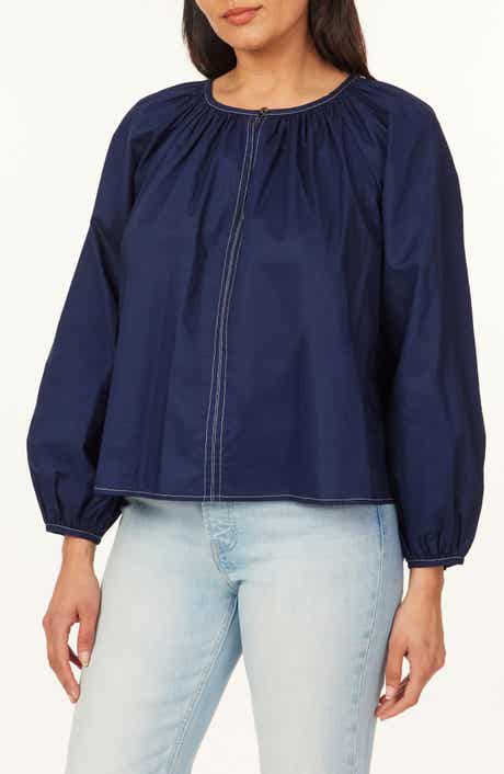 Scotch & Soda Topstitch Peasant Top