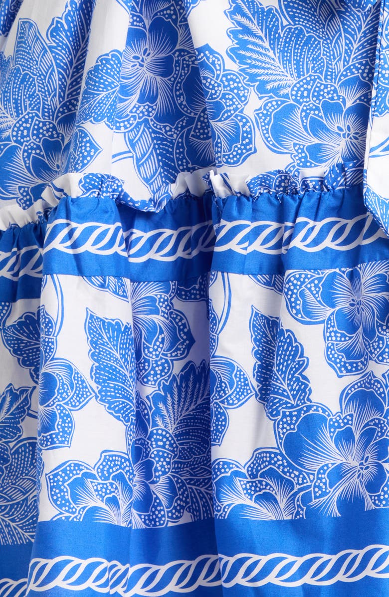 SUGARLIPS Rency Floral Zady Sleeveless Dress, Alternate, color, White-Blue