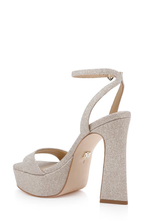 Badgley Mischka Collection Caia Ankle Strap Platform Sandal In Gold