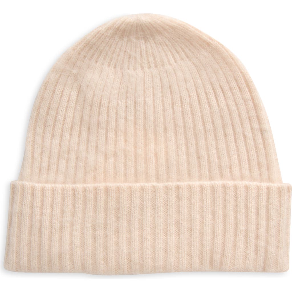 Nordstrom Brushed Cashmere Beanie In Beige Beach