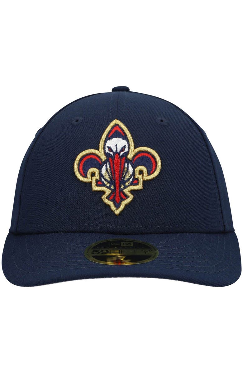 New Era Men's New Era Navy New Orleans Pelicans Team Logo Low Profile 59FIFTY Fitted Hat, Alternate, color, Navy