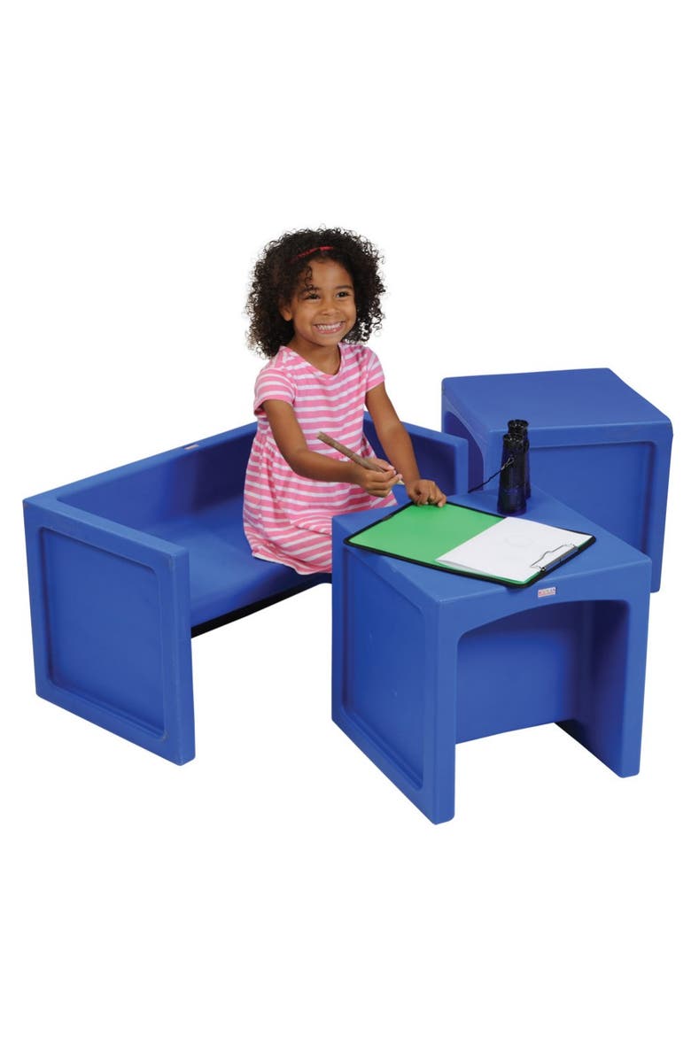 Kaplan Early Learning Company Versatile Seating Group - Set of 3, Alternate, color, Dark Blue