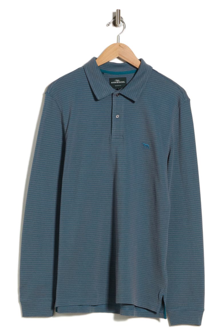Cotton Jacquard Polo, Main, color, LAKE