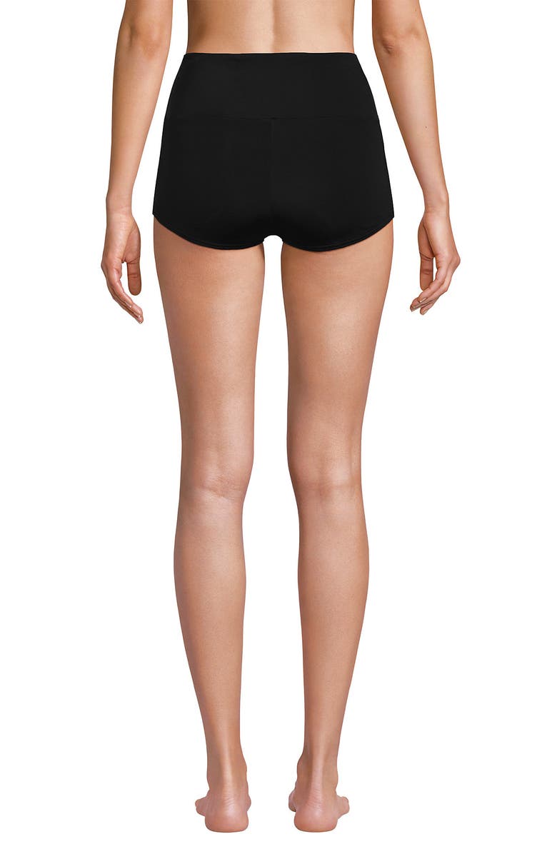 Lands' End Tugless High Waisted Swim Boy Shorts, Alternate, color, 