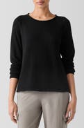Eileen Fisher Raglan Sleeve Organic Cotton Blend Sweater