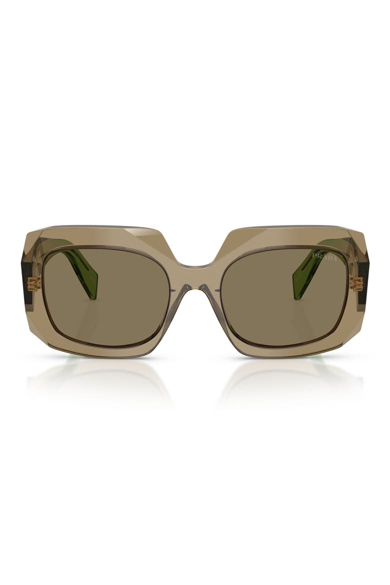 54mm Square Sunglasses, Main, color, TERRA / LIGHT BROWN