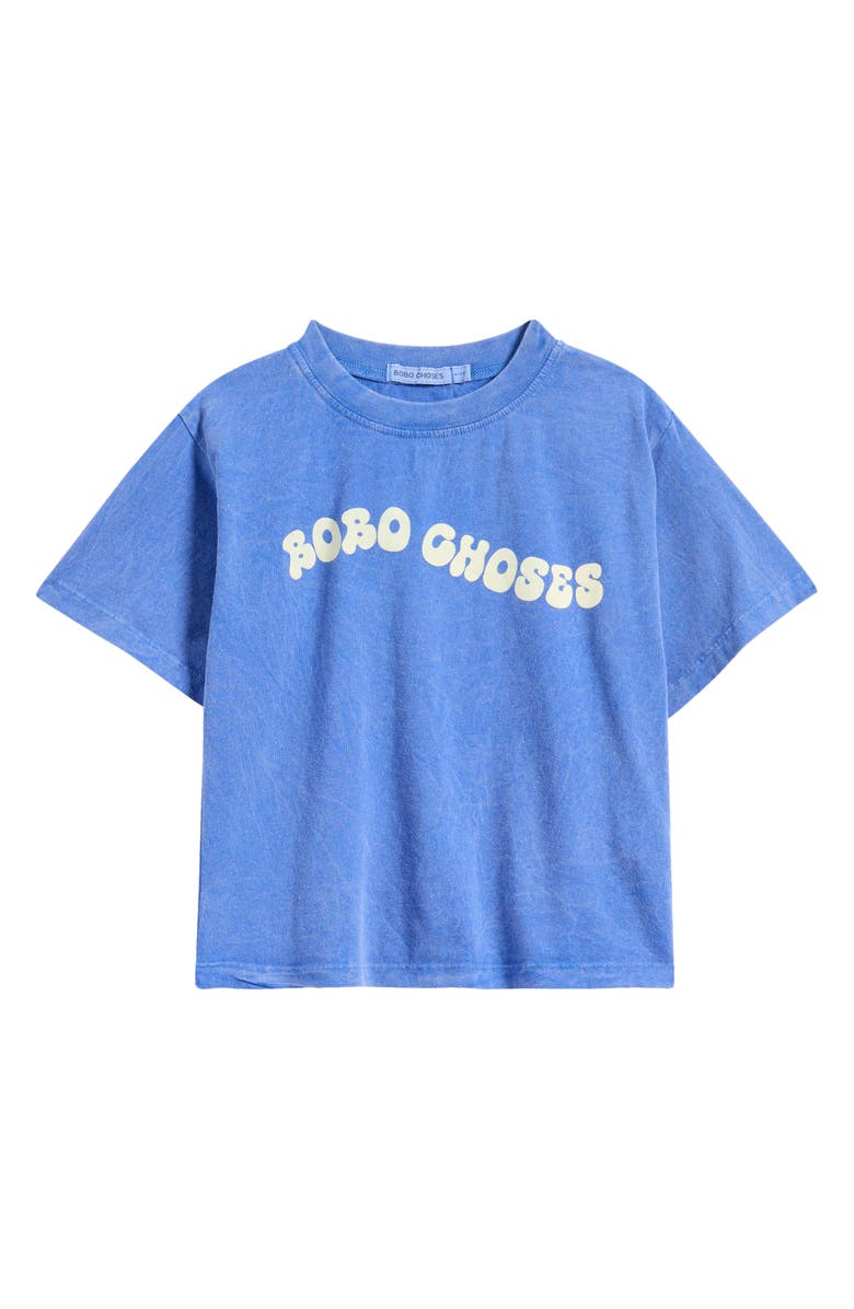Bobo Choses Kids' Wavy Logo Organic Cotton Graphic T-Shirt, Main, color, 