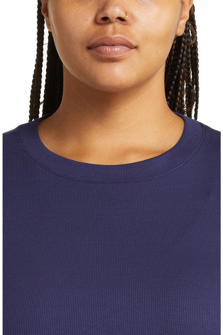 Supima® Cotton Rib T-Shirt, Alternate, color, FRESH BLUEBERRY