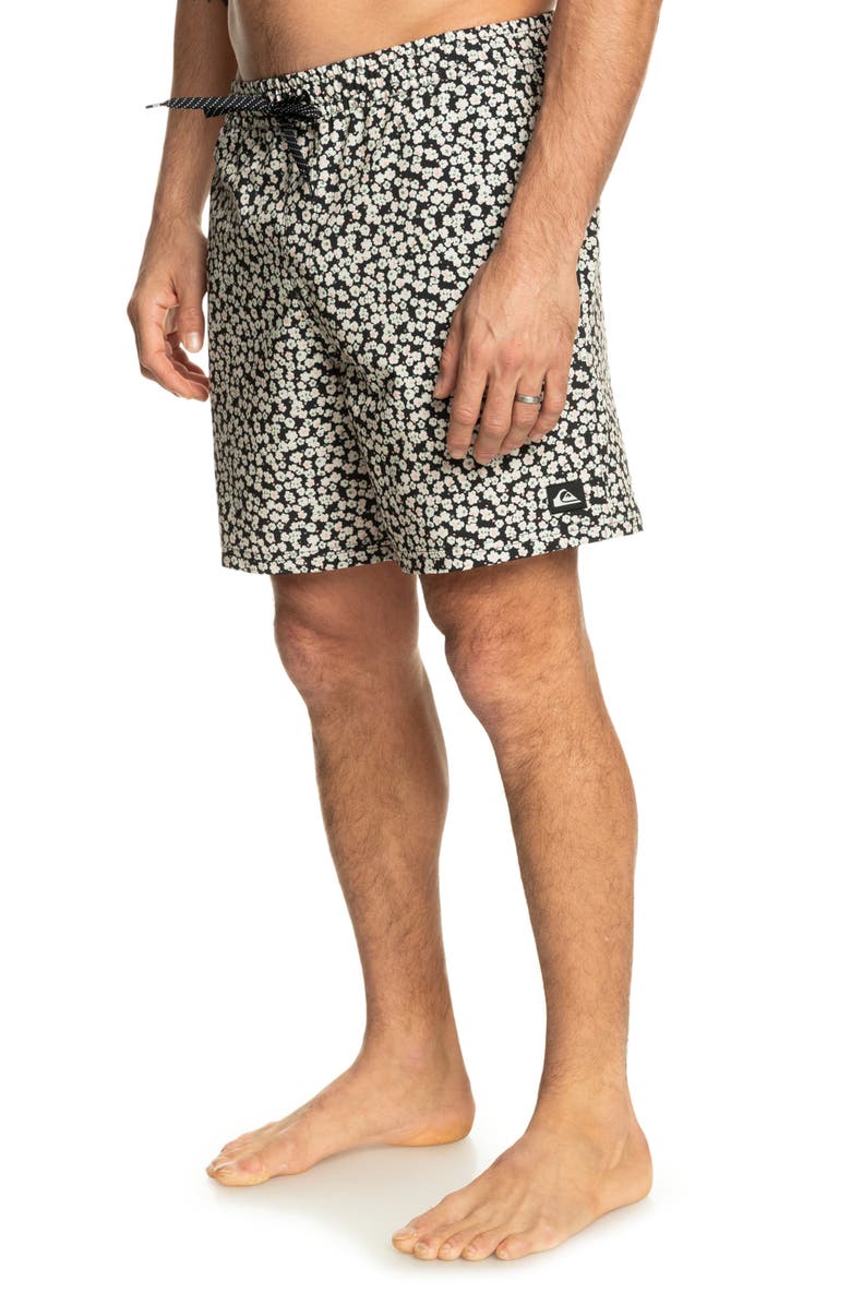 Quiksilver Surfsilk Mix Swim Trunks, Alternate, color, Tr Black Paper