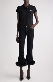 Balenciaga Logo Embroidered Cotton Piqué Polo