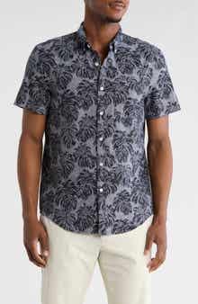 Original Penguin Print Short Sleeve Button-Up Shirt