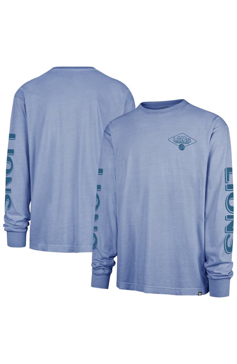 '47 Men's '47 Blue Detroit Lions Cairn Ravine Foundation Long Sleeve T-Shirt, Main, color, Blue
