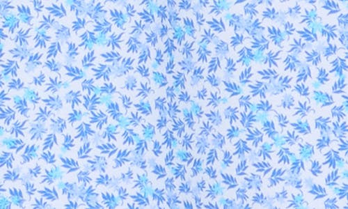 Bugatchi Miles Short Sleeve 8-way Stretch Ooohcotton® Button-up Shirt In Blue