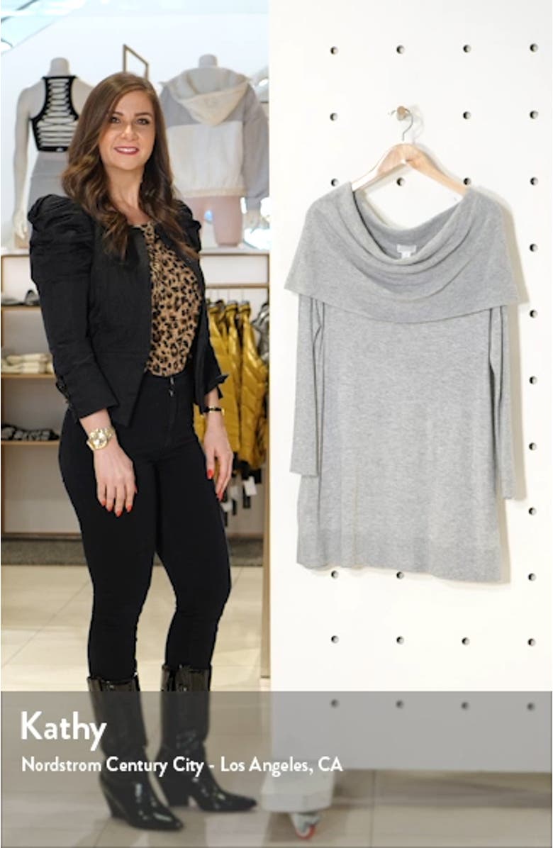 Cowl Neck Tunic Sweater, sales video thumbnail