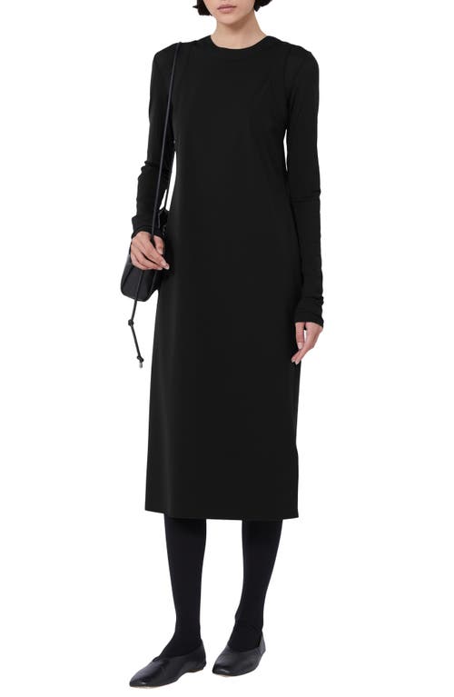 Weekend Max Mara Ecru Sleeveless Midi Dress In Black