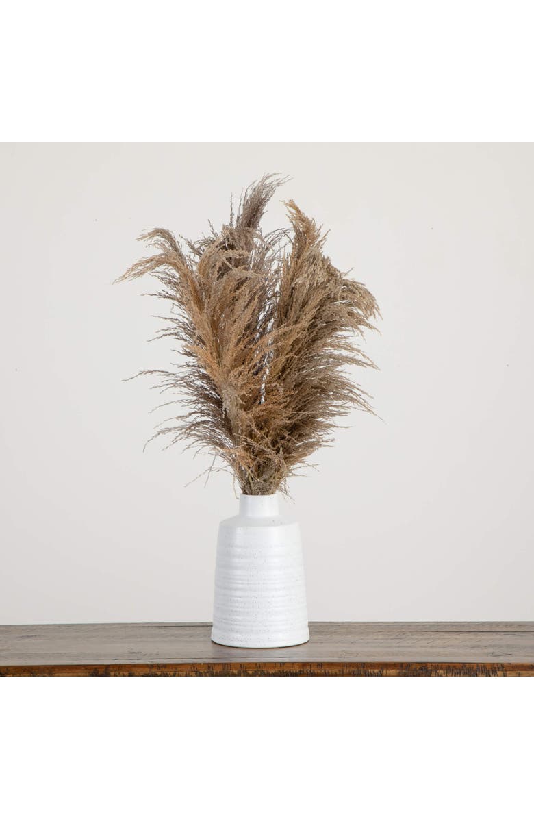 NEARLY NATURAL 30-in Dried Natural Pampas Arrangement in Ceramic Vase, Alternate, color, Green