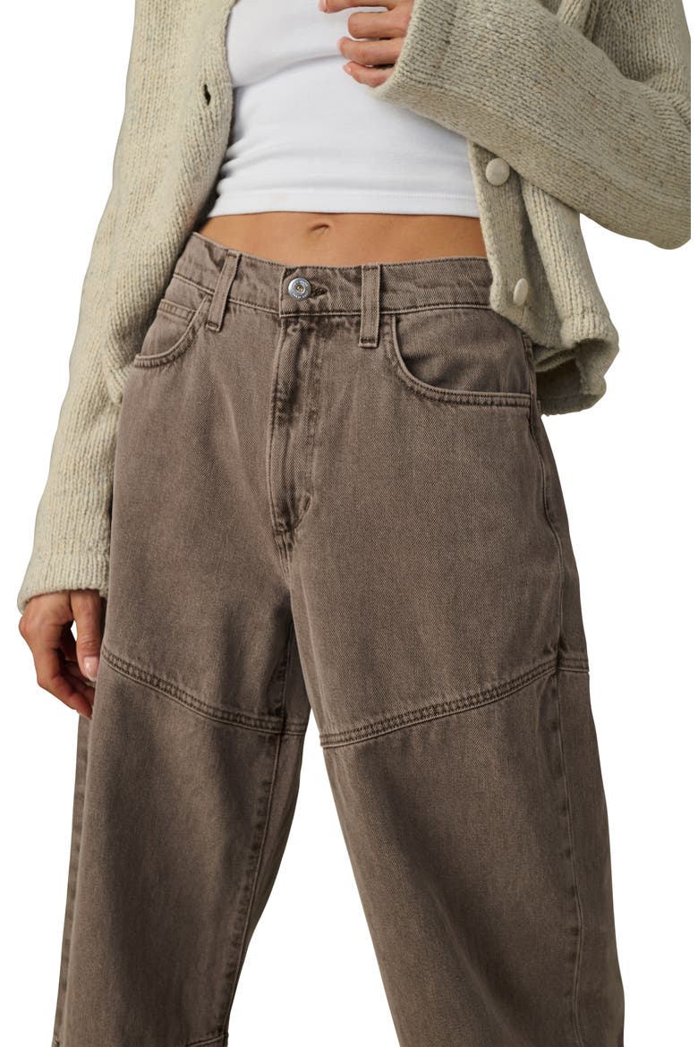 The Harlowe Seamed High Waist Wide Leg Jeans, Alternate, color, TIRAMISU