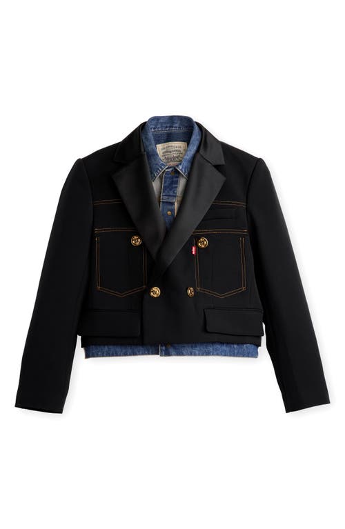 Sacai Gender Inclusive Levi's® Denim X Matelassé Twill Jacket In Blue