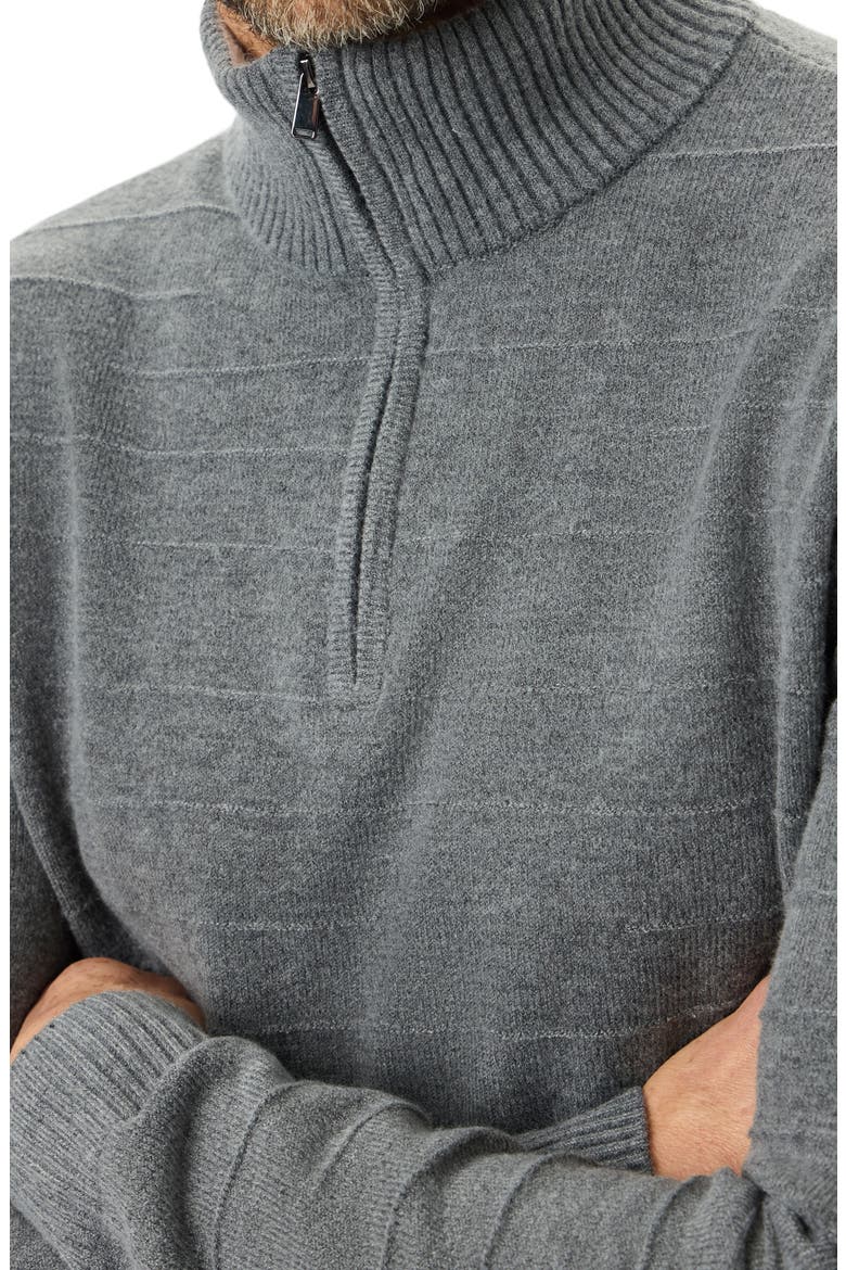 Poggio Quarter Zip Sweater, Alternate, color, GREY