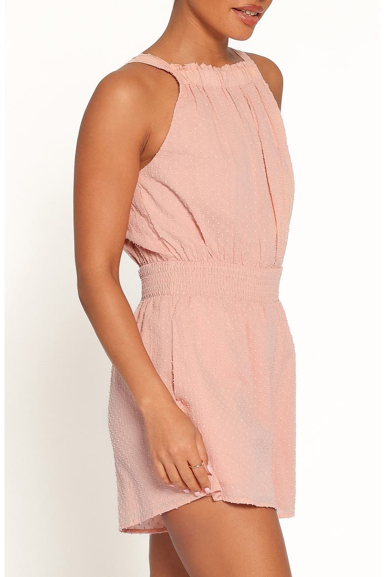 Felicity Clip Dot Romper, Alternate, color, PINK CLIP DOT