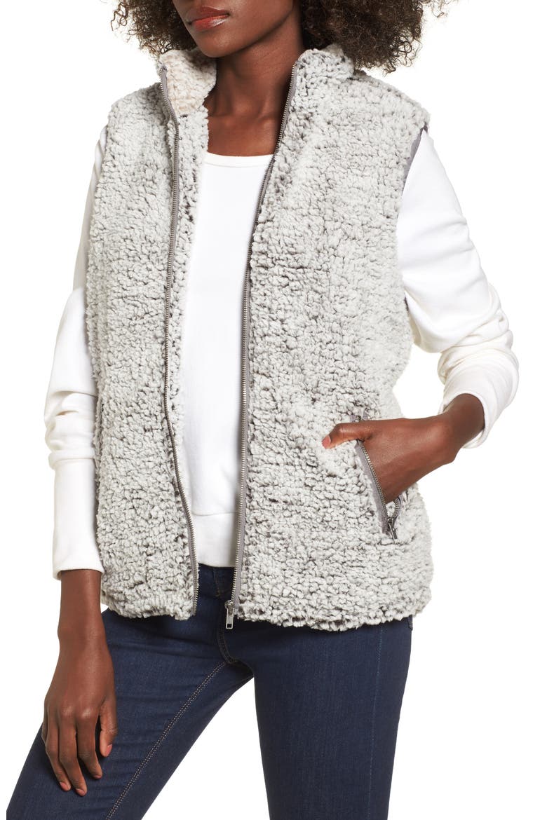Arctic Fleece Vest, Main, color, CHARCOAL