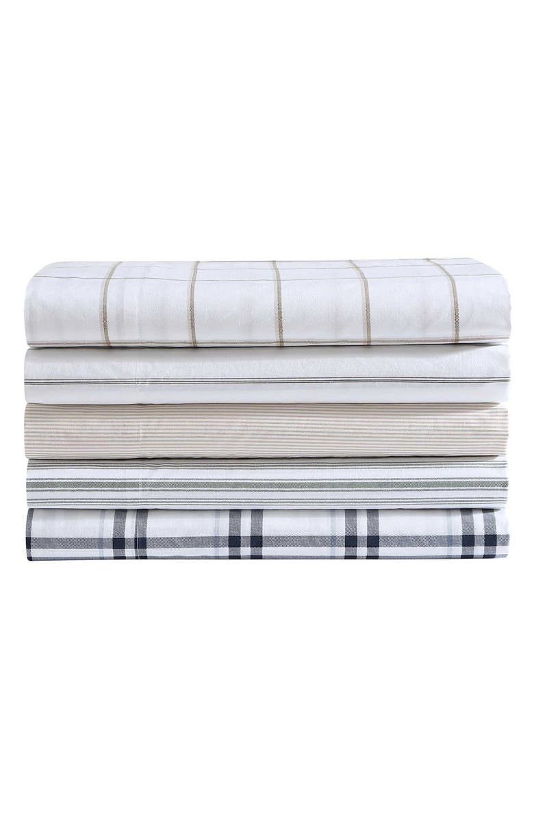 Nautica Skipper's Island 200-Thread Count Cotton Percale Sheet Set, Alternate, color, Medium / Dark Green