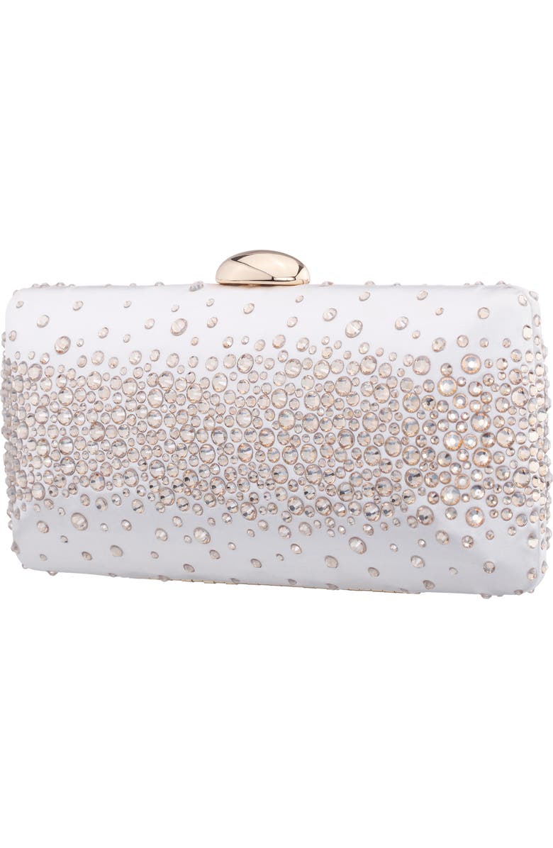 Nina Purity Frame Clutch, Alternate, color, Ivory